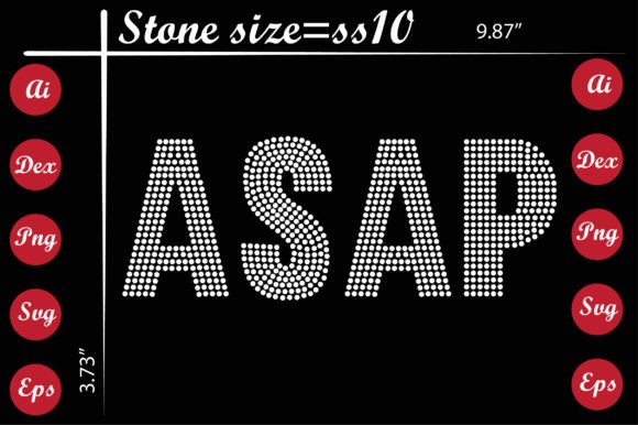 Asap Rhinestone Templates Design: Graphics for T-Shirt Designs