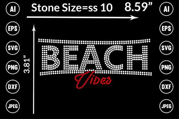 Beach Vibes Rhinestone Templates: Graphics & T-Shirt Designs Review