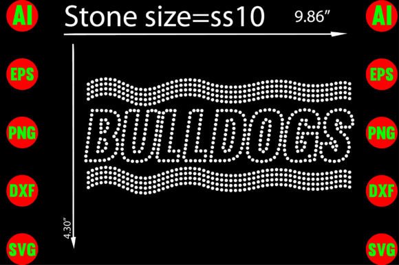 Bulldogs Rhinestone Templates Design