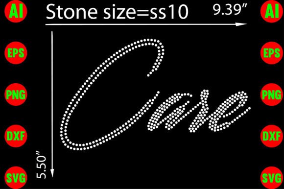 Care Rhinestone Templates: Graphics for T-Shirt Designs