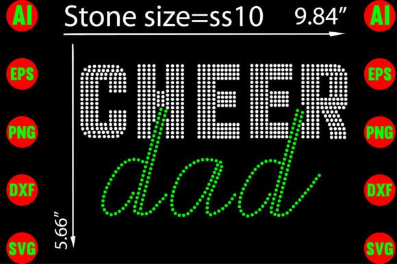 Cheer Dad Rhinestone Templates Design