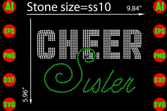 Cheer Sister Rhinestone Templates Design