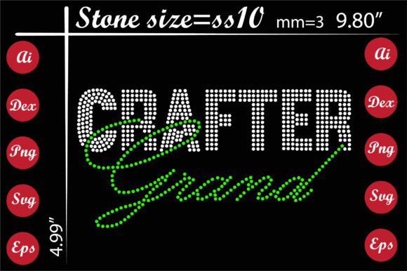 Crafter Grand Rhinestone Templates Graphics for T-Shirt Designs