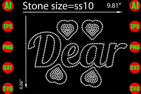 Dear Rhinestone Templates Design: Graphics for T-Shirt Designs
