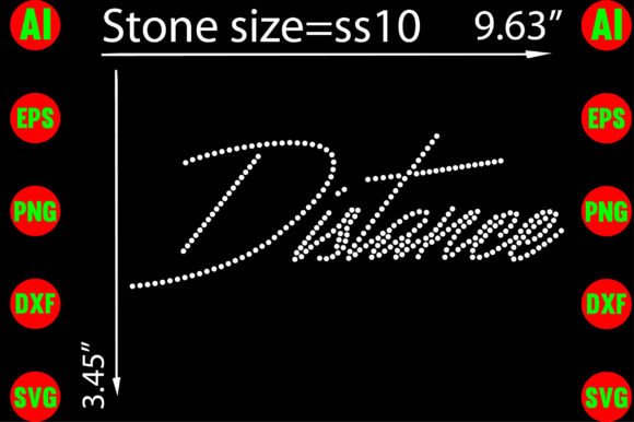 Distance Rhinestone Templates Graphics