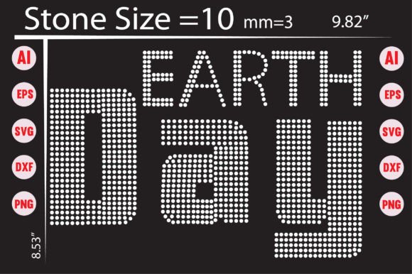 Earth Day Rhinestone Graphics & T-Shirt Designs