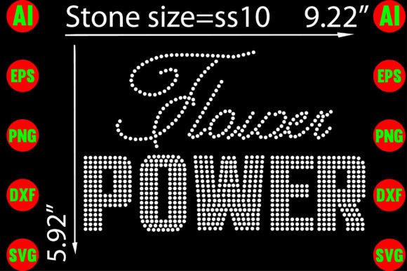 Flower Power Rhinestone Templates Design