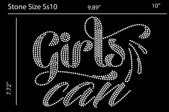 Girl Can, Rhinestone Design Templates: T-Shirt Graphics