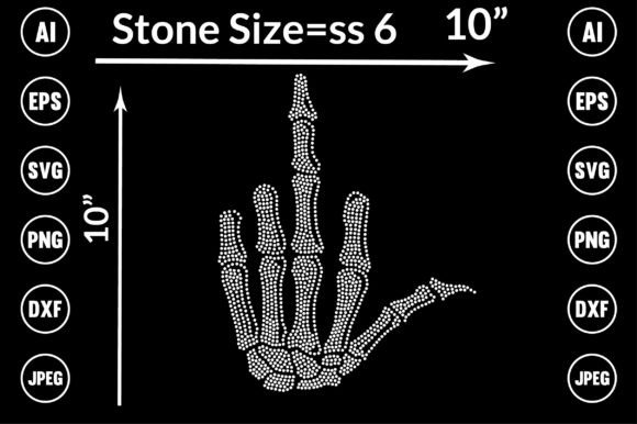 Hand, Skull Rhinestone Templates for Crafters & Sellers