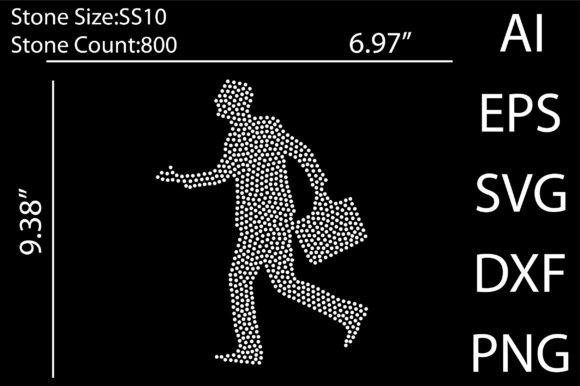 Man Rhinestone Templates Design Graphics