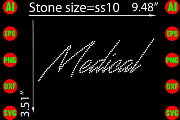 Medical Rhinestone Templates: Graphics for T-Shirt Designs
