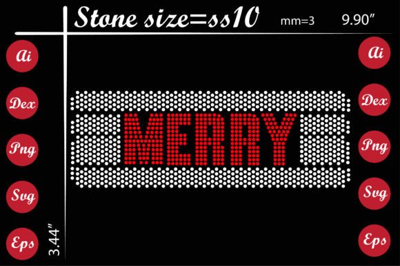 Merry Rhinestone Design Templates