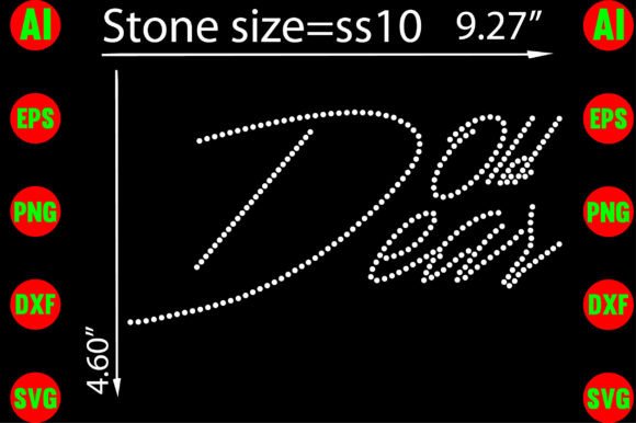 Old Dear Rhinestone Templates for T‑Shirt Graphics & Crafting