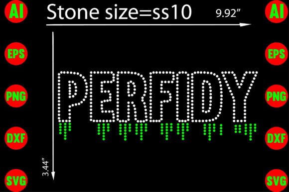 Perfidy Rhinestone Templates for T-Shirt Graphics
