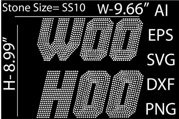 Printable Woo Hoo Rhinestone Templates Graphics