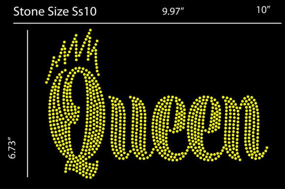 QUEEN Rhinestone Graphics for T-Shirt Designs