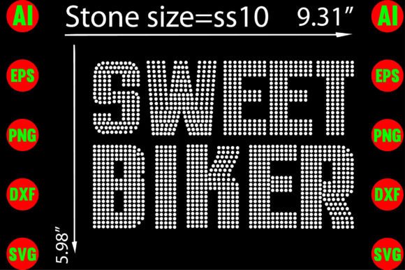 Sweet Biker Rhinestone Templates for Graphics & T-Shirt Designs