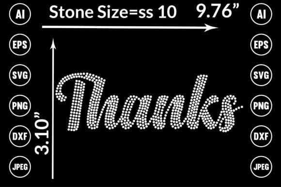 Thanks Rhinestone Templates Design Graphics
