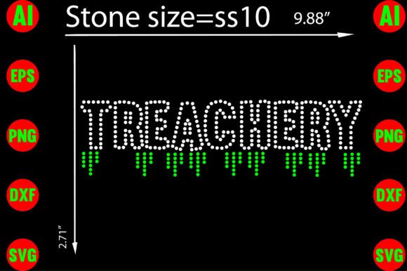Treachery Rhinestone Graphics for T-Shirt Designs